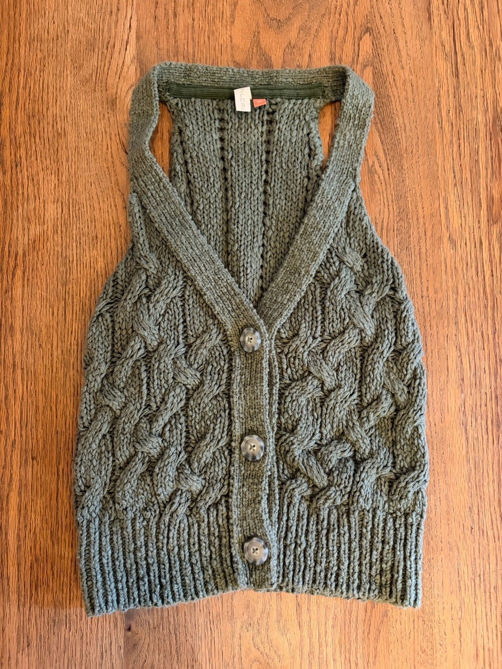 Women’s Green Knitted Pilcro Tank/Vest sz XS